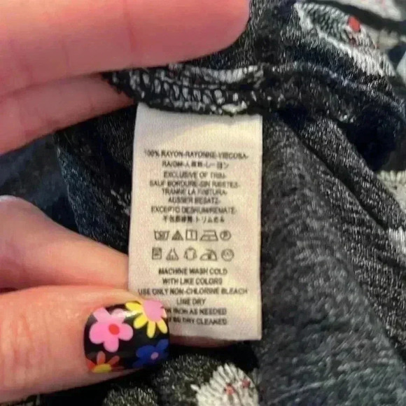 Free People Sleeveless Tree Swing Tunic Top Size Small Black - Picture 10 of 11